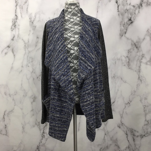 Lucky Brand Blue Knit Long Sleeve Duster Cardigan - Picture 5 of 8